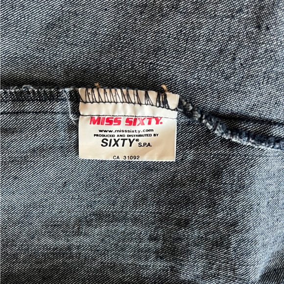 Miss Sixty Basic Italy Dark Wash Fitted Denim Jacket Size XS Y2K - Picture 5 of 9